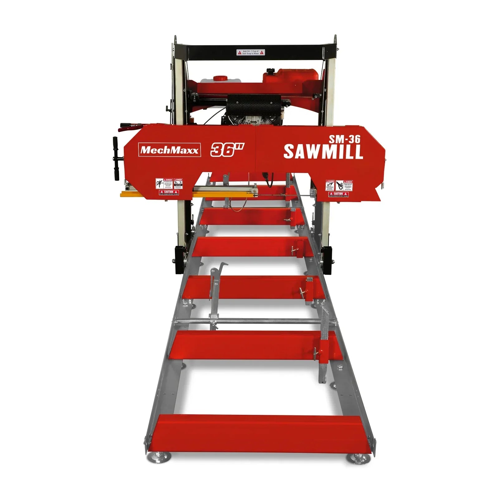 36" MAX Portable Sawmill,  25HP 688cc HONDA GX690 V-Twin Engine,  35" Board Width,  20' Track Length,  (10 Blades Included) SM36HMAX