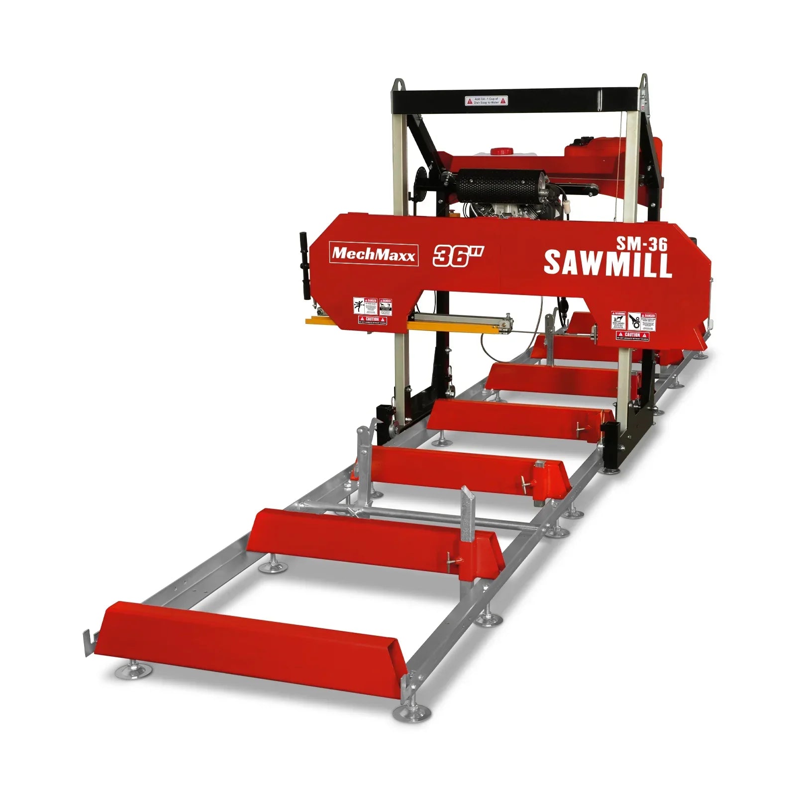 36" MAX Portable Sawmill,  25HP 688cc HONDA GX690 V-Twin Engine,  35" Board Width,  20' Track Length,  (10 Blades Included) SM36HMAX