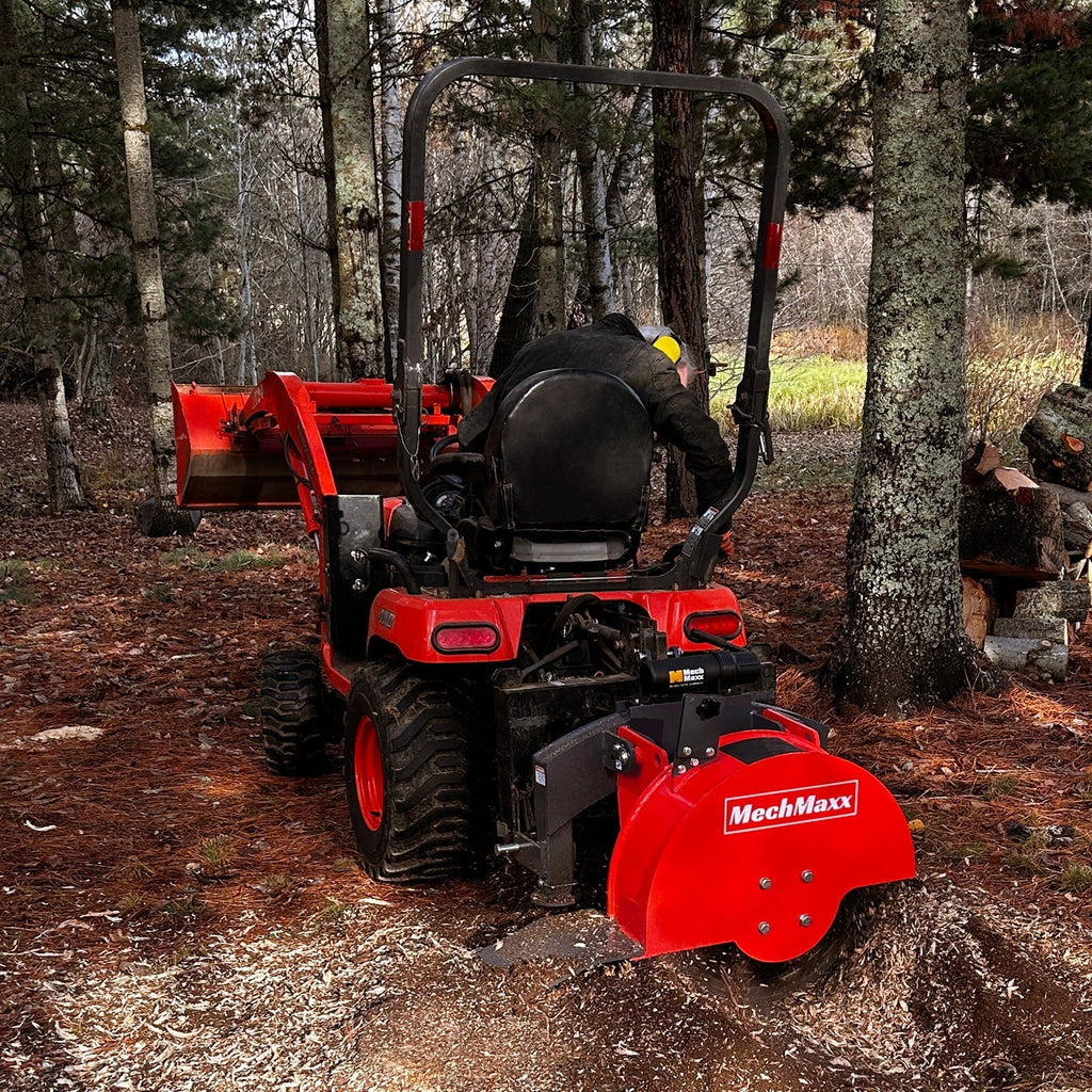 3-Point PTO Stump Grinder with 34 Carbide Teeth (PTO Shaft Included with Slip Clutch),  for 15-45HP Tractor,  SG24