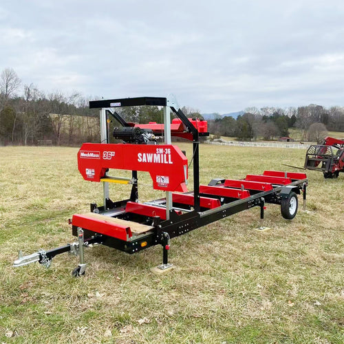 36" MAX Portable Sawmill,  25HP 688cc HONDA GX690 V-Twin Engine,  35" Board Width,  20' Track Length,  (10 Blades Included) SM36HMAX