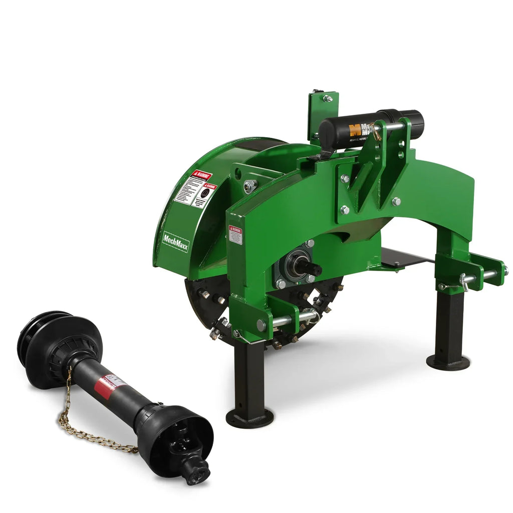 3-Point PTO Stump Grinder with 34 Carbide Teeth (PTO Shaft Included with Slip Clutch),  for 15-45HP Tractor,  SG24