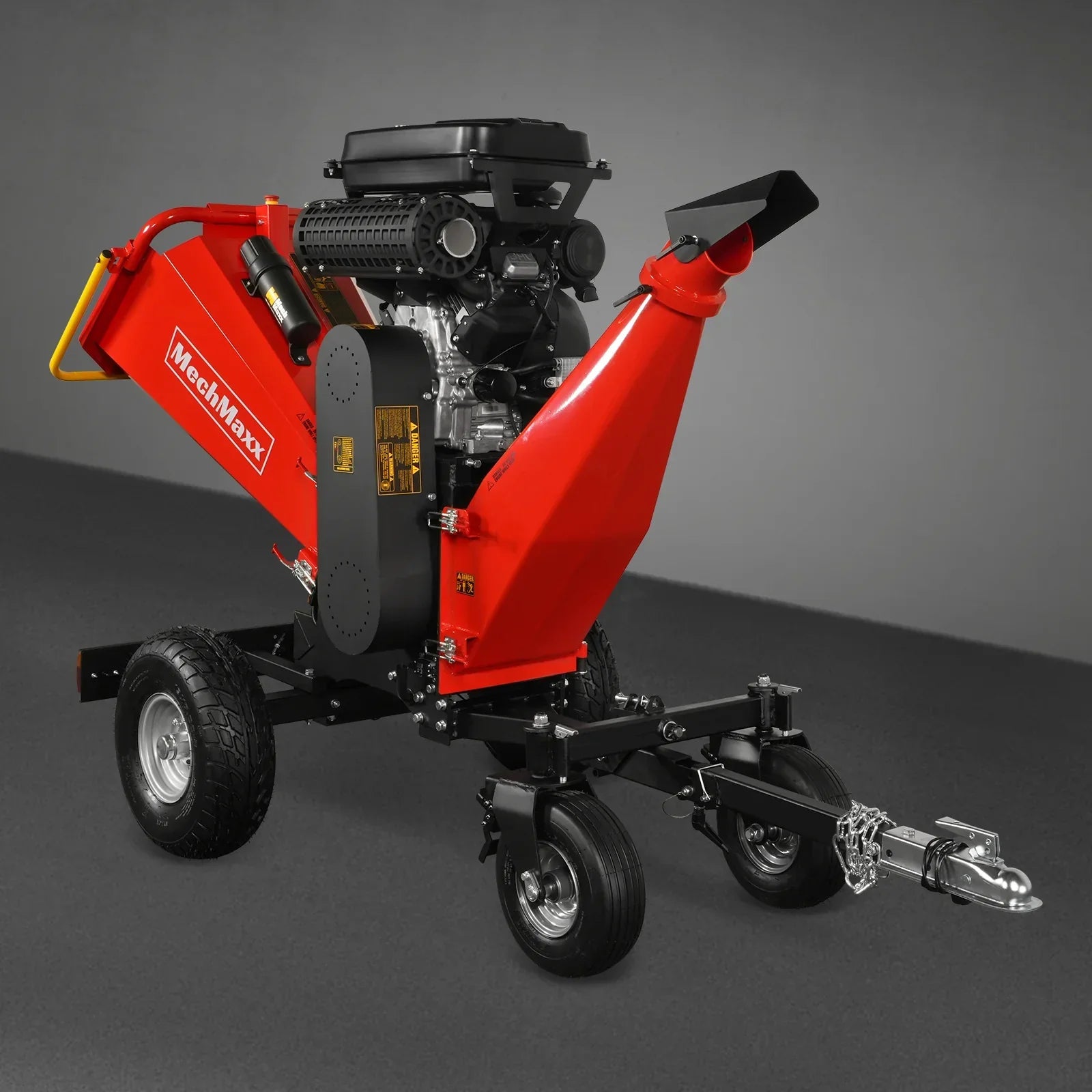 8 inch ZONSEN E-Start 1000cc 35hp Gas Powered 4 - Wheel Drum Wood Chipper with Taillight ,  B200