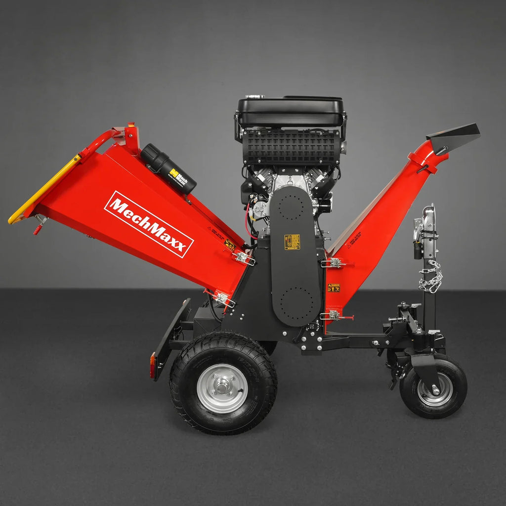 8 inch ZONSEN E-Start 1000cc 35hp Gas Powered 4 - Wheel Drum Wood Chipper with Taillight ,  B200